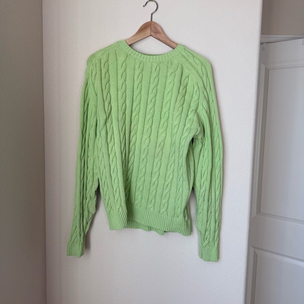 Scott Barber Cable Knit Cotton Sweater Size L